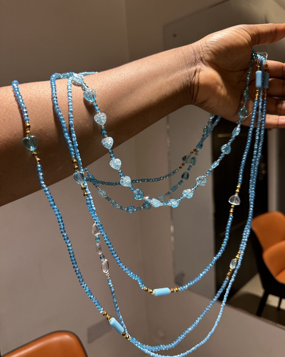 BLUE CRYSTAL [SET OF 4]